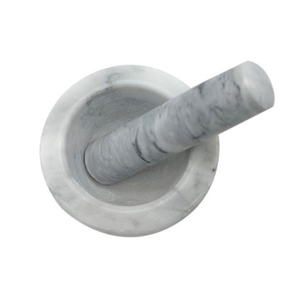 China Amazon Sustainable Hot Selling Marble Mortar And Pestle Set For Kitchen Use for sale