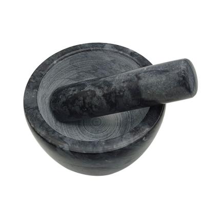 China Small Viable Kitchen Stone Mill Garlic Dried Fruit Herbs and Spices Marble Mortar and Pestle Set for sale