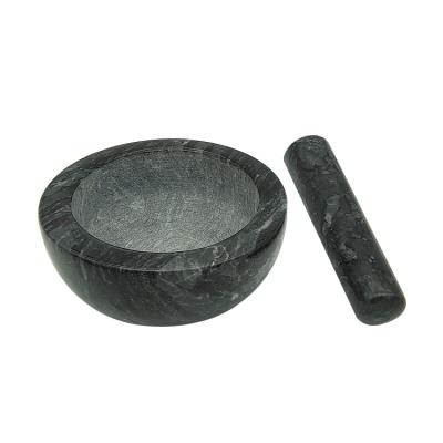 China Stocked Natural Marble Set of Mortar and Pestle for Herb Spice Grinding Guacamoles for sale