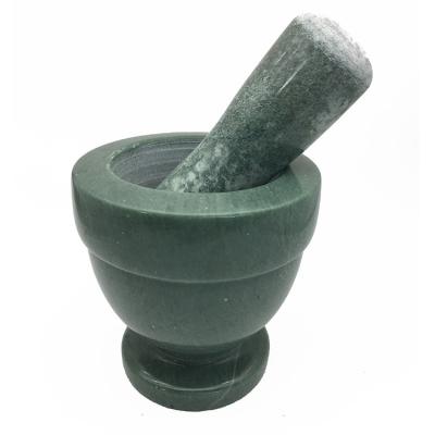 China Factory Direct Stocked Medicine Marble Pounding Grinder Garlic Crusher Garlic Pot Stone Mortar Garlic Crusher for sale