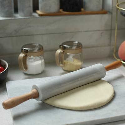 China Large Rolling Pins Wooden Creative Marble Wooden Pin Holder Sustainable Household Baking Tools for sale