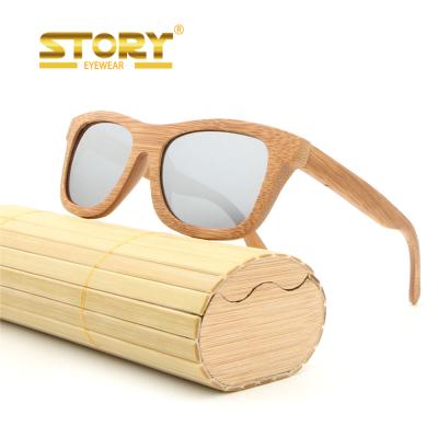 China Fashion sunglasses HISTORY ZA03 bamboo full frame colorful lenses wholesale polarized bamboo sunglasses for sale