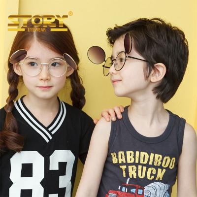 China Fashion Sunglasses STABLE FDY5204 Cute Retro Kids Sunglasses Flip Around Frame Sun Glass CE UV400 for sale