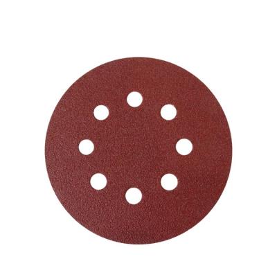 China Long service life factory direct sales 5inch 8holes garnet sandpaper for orbital sander for sale