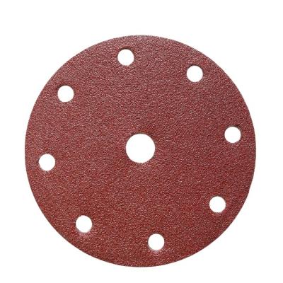 China Factory direct sales high performance long life 6 inch 9 holes grinding disc sand paper for car/wood polishing for sale