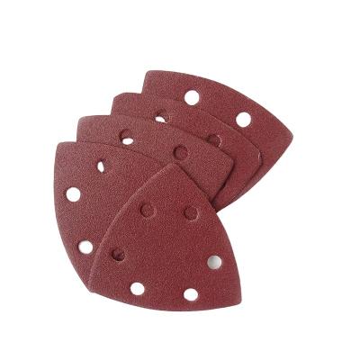 China For Wood and Metal Polishing Fctoru Direct Sale 90*90*90mm 100pcs Red Addorted Grit Sanding Disc Grinding Sandpaper Abrasive Tool for Wood and Metal for sale