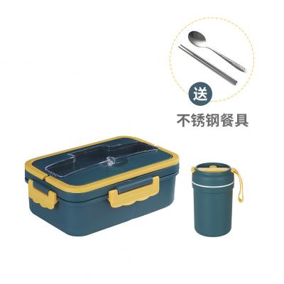 China Kid Heatable Lunch Box Set Wheat Straw Container Food Student Bento Bowl With Sealed Lid for sale