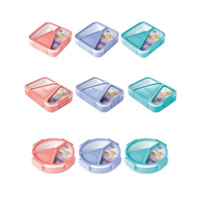 China Amazon Best Seller Microwavable Dry Food Storage Container With Lid Airtight Clear Plastic Container Child Snack High Kitchen And Pantry for sale