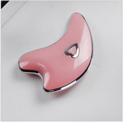 China Mini Shape Custom Logo Natural Rose Quartz Gua Sha Scraping Massage Tool Heart Shape Guasha Board for sale