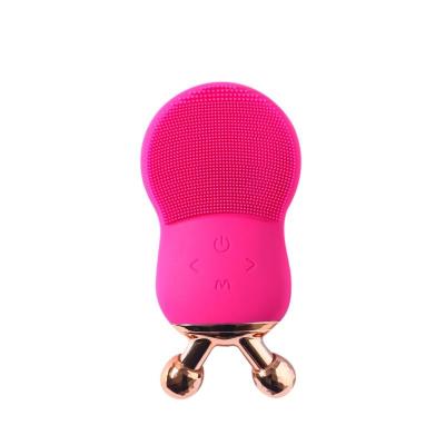 China Acne Treatment Skin Scrubber Cordless Filling Rechargeable Facial Cleansing Brush for sale