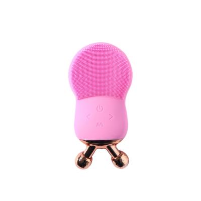 China Acne New V Line Facial Cleansing Brush Face-lifting Roller Massager Multiple Function Silicone Treatment for sale