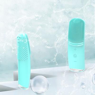 China Acne Treatment Silicone Body Brush Electric Exfoliating Facial Cleansing Brush for sale