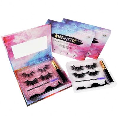 China Discount Private Label Natural Hot Selling Maximum Fake 25mm Mink Magnetic Eyelashes for sale