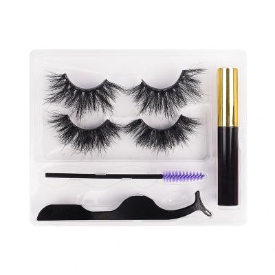 China Natural Manufacturers Fashion Super Quality Logo Mink Magnetic Synthetic Eyelashes Private for sale