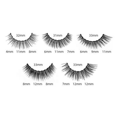 China Natural Wholesale High Quality Private Label Stick On 10 Magnetic Eyelashes for sale