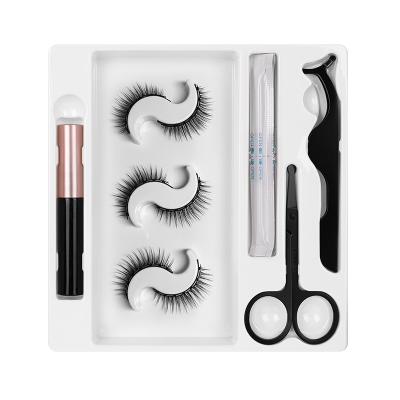 China Y natural sell well new type magnetic natural lashes hot selling magnetic eyelashes set for sale