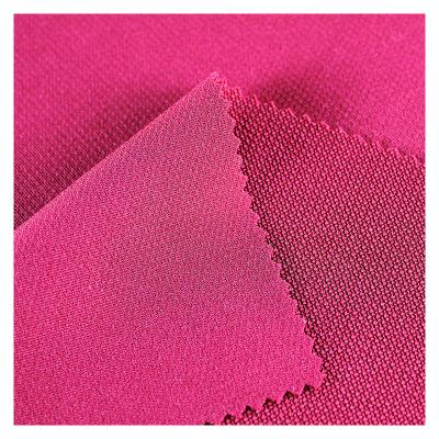 China Viable most popular 93%polyester 7%spandex blended double knitting fabric stocklot for women dress skirt clothes for sale