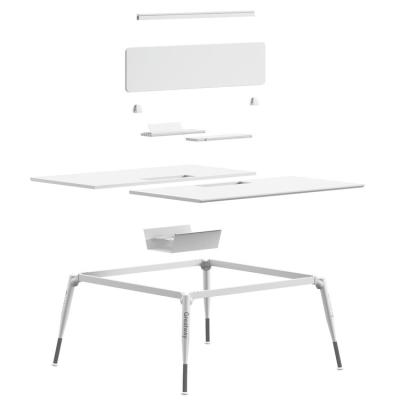 China Expandable Custom Furniture Good Quality Modern Powder Coated Steel Desk for sale