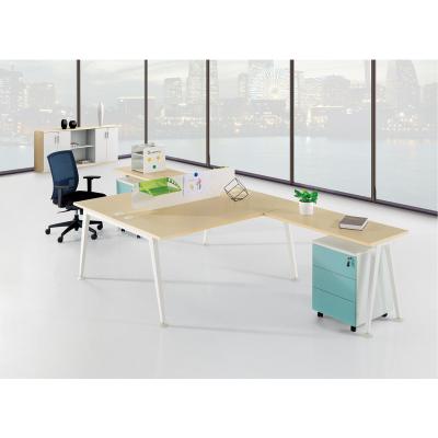 China Modern Extendable Metal Frame Office Workstation Table Workstation 2 Person Desk for sale