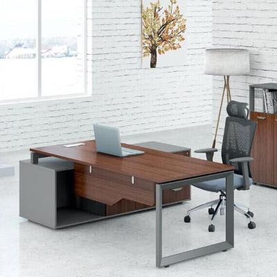 China High End Modern Style Metal Frame Laminate Double Side Workstation Modern Computer Desk for sale