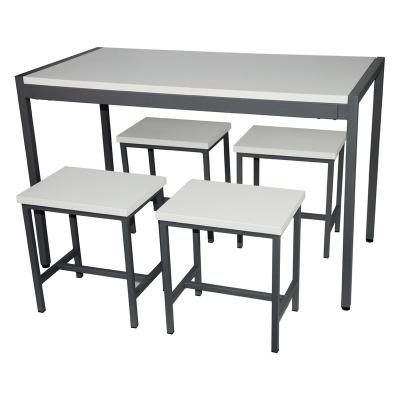 China Modern Newly Design Extendable Metal School Dining Table Set Commercial Dining Room Furniture Office Furniture Desks Furniture for sale