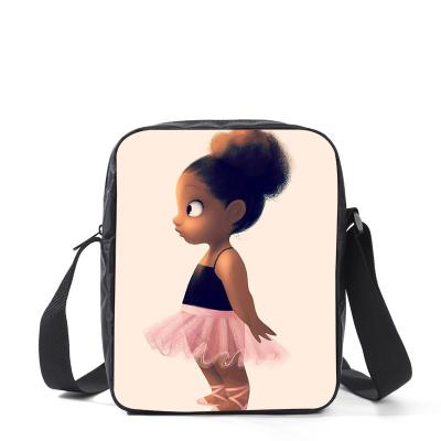 China High Quality TD Hot Style African American Girls Printing Single Strap Shoulder Bag Custom Made Cross - Body Messenger Bags for sale