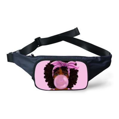 China Water Proof TD Fanny Women Black Girls Magic African Waist Packs Ladies Waist Bags With Zipper Females Belt Bag Money Bag for sale