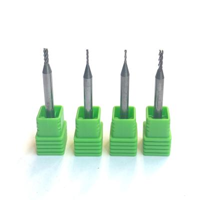 China Carbide Tungsten Carbide Micro Milling Cutter 3 Flute 1-4mm Endmill For Aluminum for sale