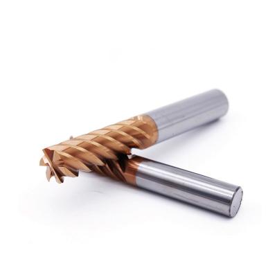 China 6 Carbide CNC Tungsten Steel Carbide Milling Cutters Flute Flattened End Mill For Steel for sale