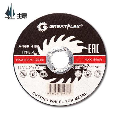 China High Performance CUTOP-Greatflex 4.5 Price Reduction Grinding Wheel 115X2.5X22.23 Best For Metal With 2 Threads for sale