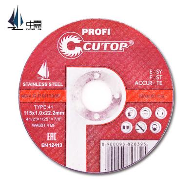 China Long Life CUTOP 115X1.0X22.2 Mini Disc Professional Level High Quality Cutting Discs For Inox for sale