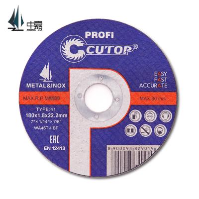 China Long Life 7 Inch 180x1.8x22.2 Disco De Corte Cutting Wheel For Inox And China High Quality Cutting Disc for sale