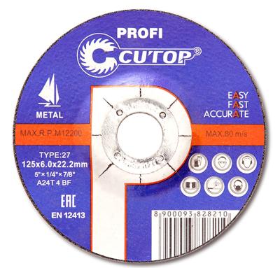 China High Quality / Long Life CUTOP Machines 5inch Disc Grinding Wheels For 302 And 304 Inox And Metal for sale