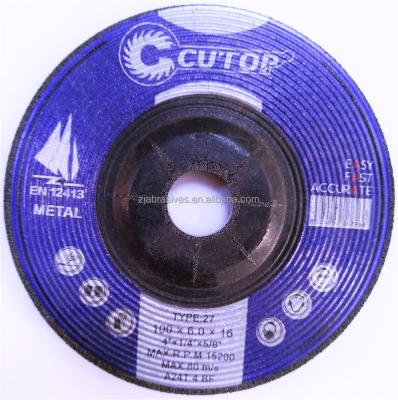 China Whole Sales High Quality/Grade 2.5 Cutop EN12314 Long Life 6mm Thread Grinding Wheel For Metal Grinding for sale