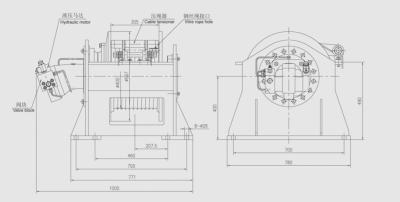 China AUTOMOBILE hydraulic lifting 11ton winch for drilling rig /cable pulling machine for sale