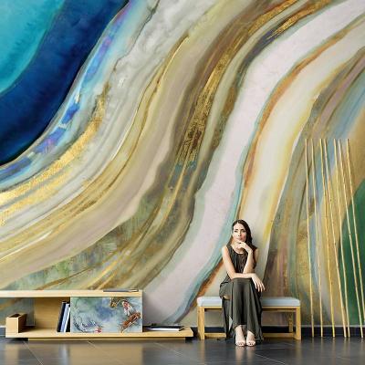 China Home Decor Moistureprooof 3D Waterproof Nordic Style Wallpaper Marble Graffiti Abstract Wallpaper For Living Room Bedroom for sale