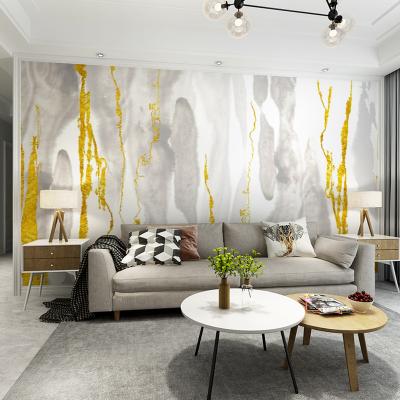 China Waterproof+ECO-Friendly 3D Wallpaper Mural Custom Interior Home Personality Abstract Gold Wallpaper for sale