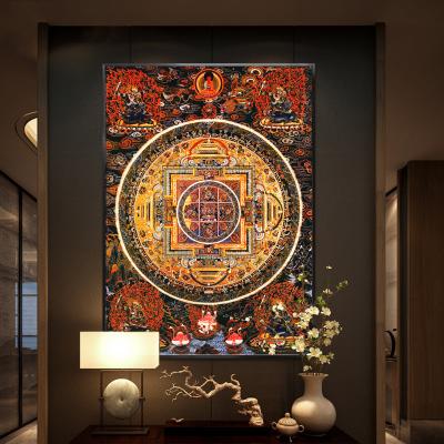 China Environmental materials paintings with Chinese Tibetan murals of frame living room decoration paintings of retro for sale