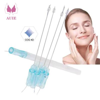 China Wire lifting AUIE 18G 100mm pdo tooth pdo wire lift blunt cannula tooth lift cosmetic for face girl for sale