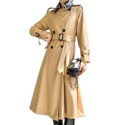 China Breathable high quality luxury ladies spring spring autumn long wind coat trench jackets coat women for sale