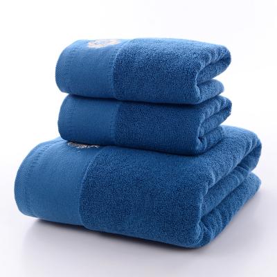 China Wholesale Custom Logo Non-Toxic Cotton Hand Towel Luxury Soft 100% Adult Bath Towels for sale