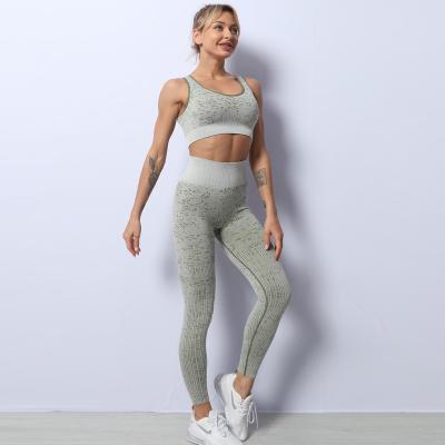 China Wholesale Custom Wear Gym Activewear Women Breathable 2 Piece Yoga Sets High Waisted Yoga Set for sale