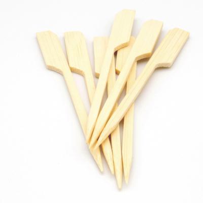 China Easily Cleaned Biogradeable Bamboo Paddle Sticks Skewer Holder BBQ for sale