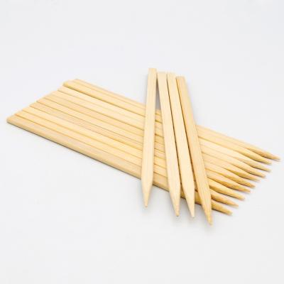 China Wooden Bamboo Skewer Shape Easily Cleaned Flat Barbecue Skewers BBQ Flat Skewers for sale