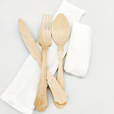 China Fashionable Eco-Friendly Bamboo Wooden Cutlery Set Flatware Dinnerware Set for sale