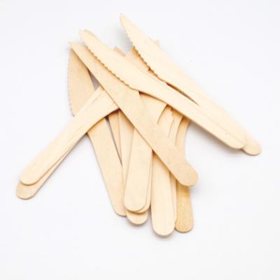 China Factory direct disposable eco-friendly wooden cutlery cutting knife for sale