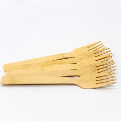 China Fashionable Bamboo Disposable Delicatessen Food Cutlery Wooden Fork for sale