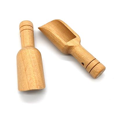 China Disposable high quality natural wooden mini wooden spoon small scoops of salt for sale