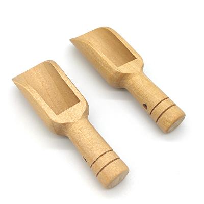 China Disposable Mini Wooden Scoops Bath Salt Spoon Candy Flour Scoops Kitchen Utensils for sale