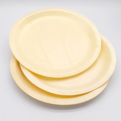 China Disposable Disposable Wooden Party Food Catcher Pizza Dish Wooden Dish for sale